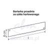 Barierka przednia szklana do modułu 64 cm